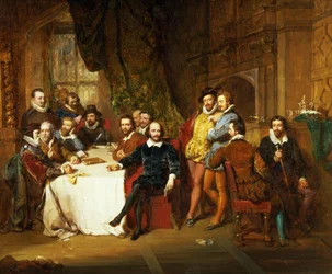 Shakespeare y sus amigos en la Taberna Mermaid, 1850